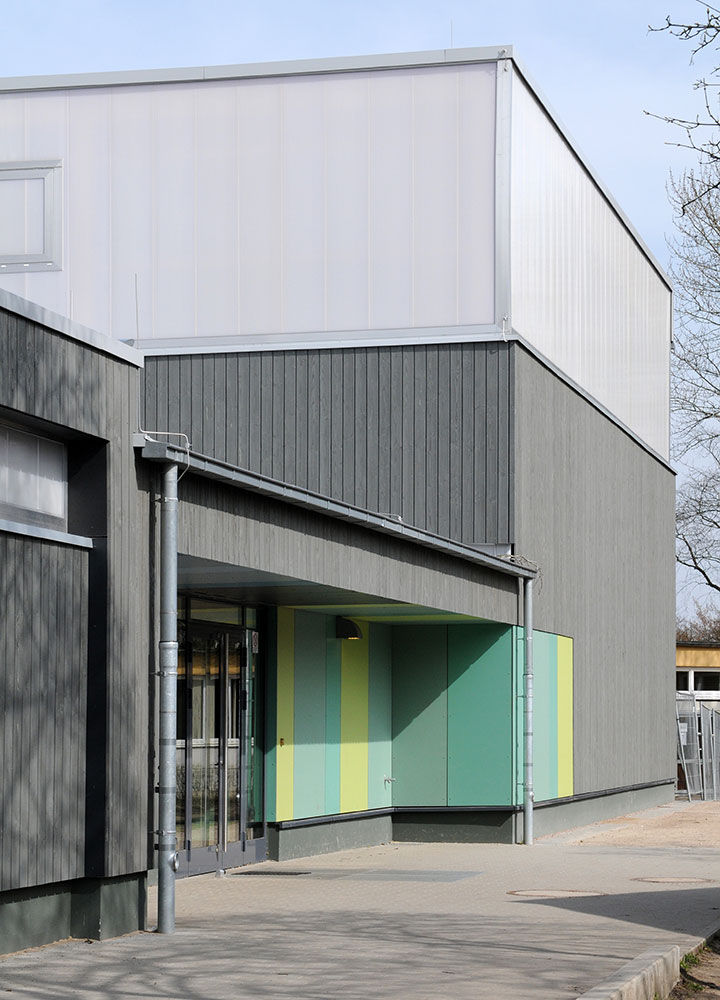 Erweiterung und Sanierung der Seitzhalle Grundschule Archenholzstraße Außenansicht