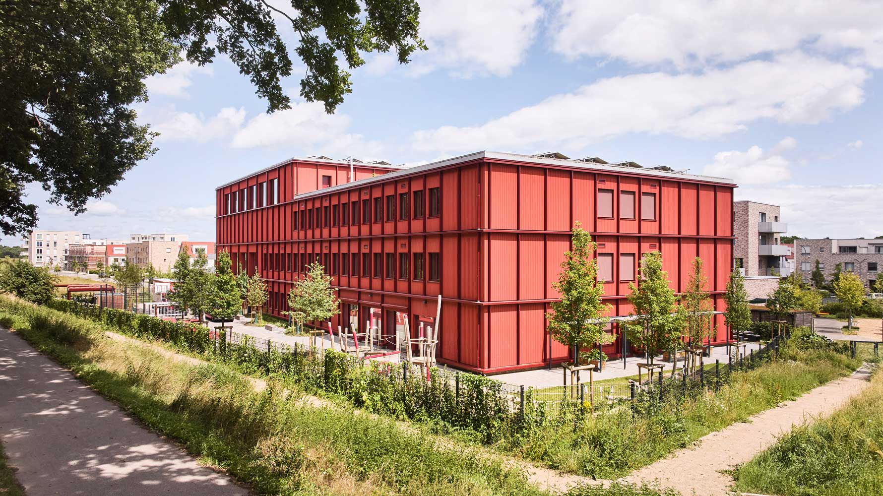 Grundschule Gartenstadt Werdersee Außenperspektive hinten