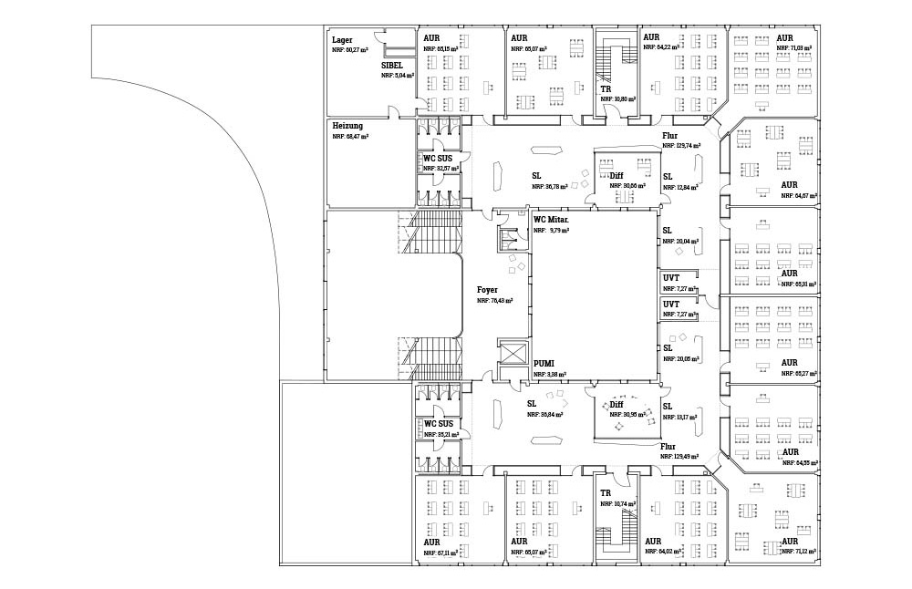 Erweiterung und Umbau Oberschule-Süd Delmenhorst  1. OG