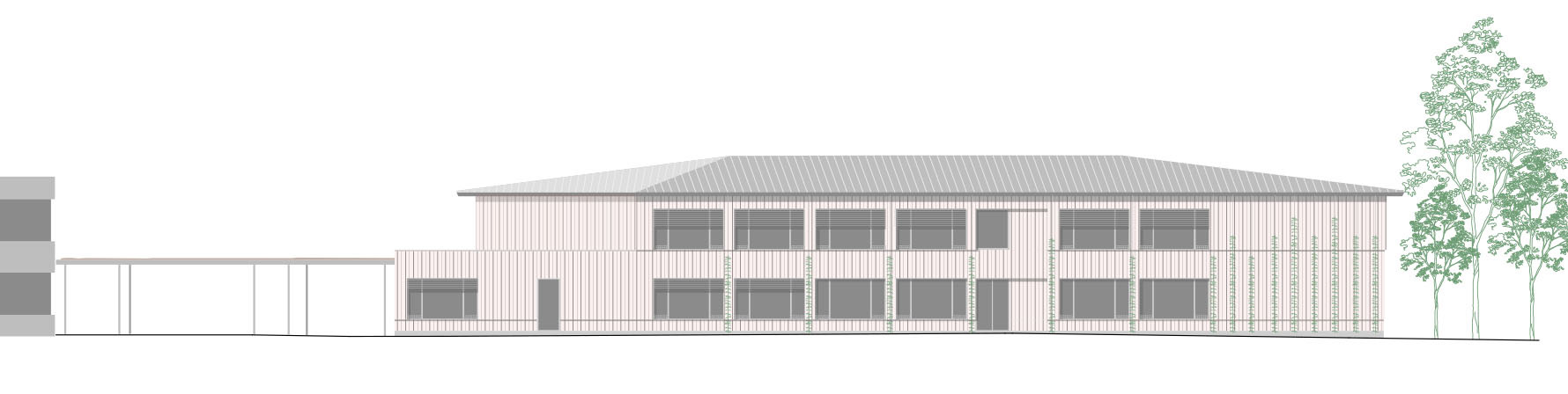 Erweiterungsbau Oberschule-Süd Delmenhorst Ansicht Süd Erweiterungsbau Oberschule-Süd Delmenhorst Ansicht Süd