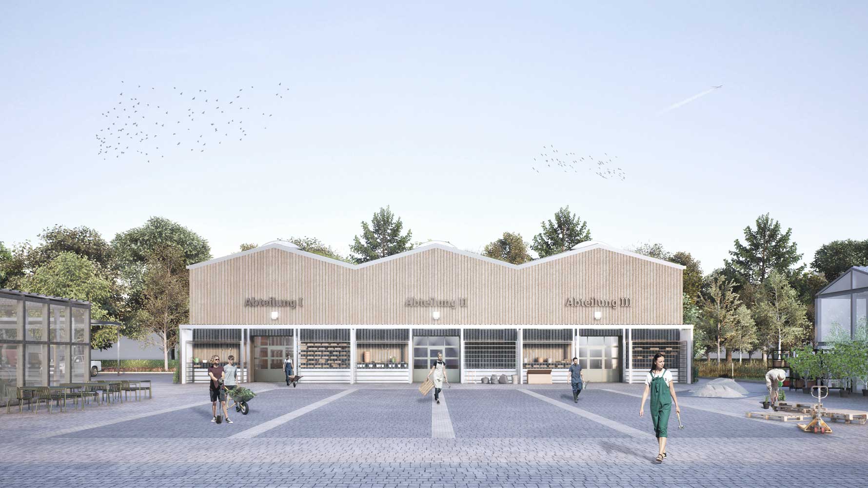 Fassade Platz ÜBAG Überbetriebliche Ausbildungsstätte Gartenbau Bad Zwischenahn