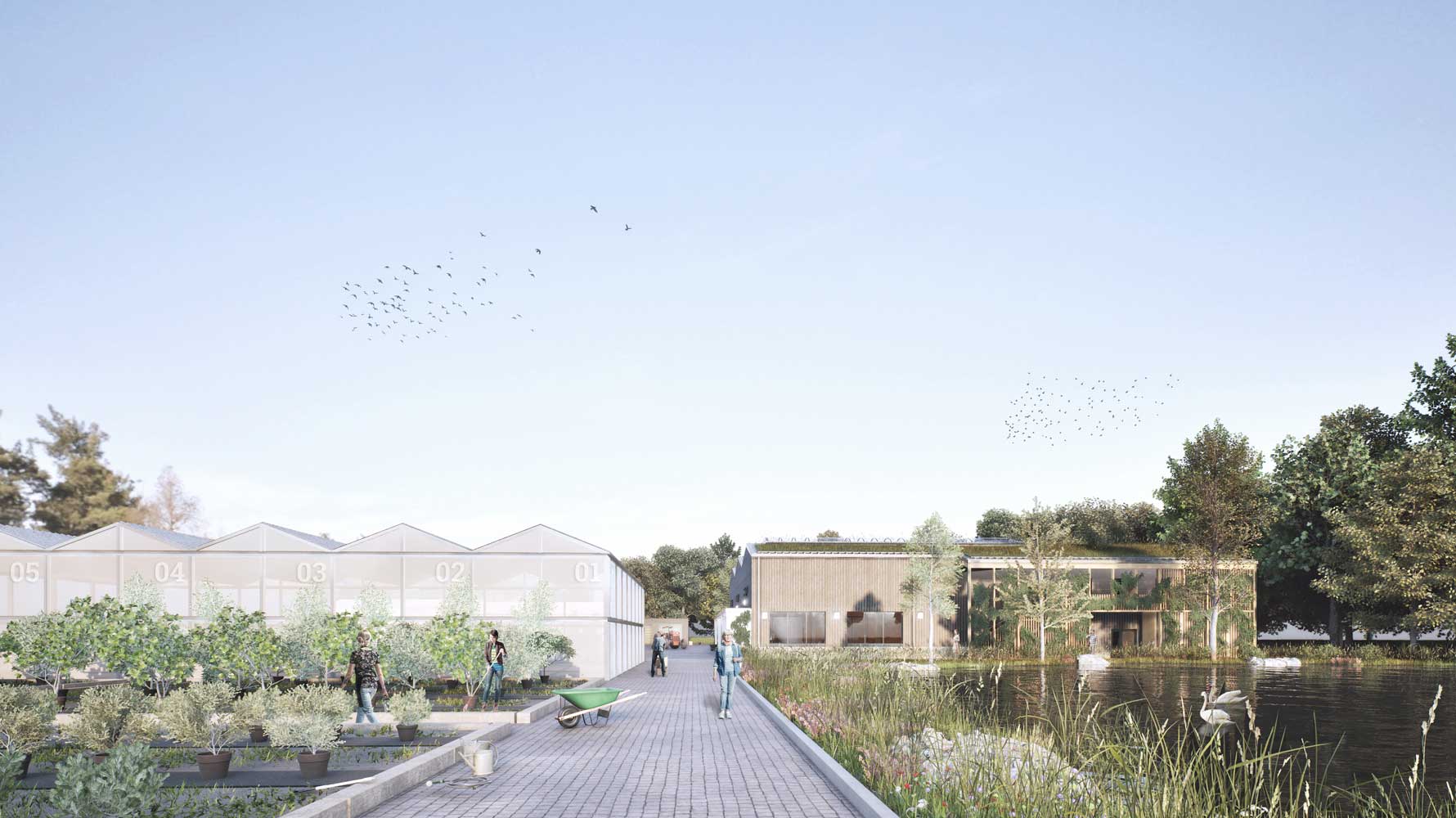 Fassade Nord-Ost ÜBAG Überbetriebliche Ausbildungsstätte Gartenbau Bad Zwischenahn